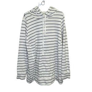 Motherhood Maternity Striped Hooded Sweatshirt